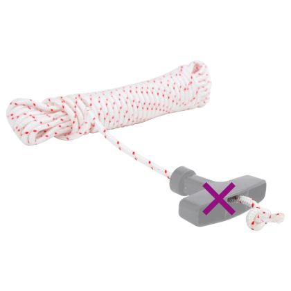 Кабел за издърпване на стартера бял и червен Ø5 мм 10 м найлон