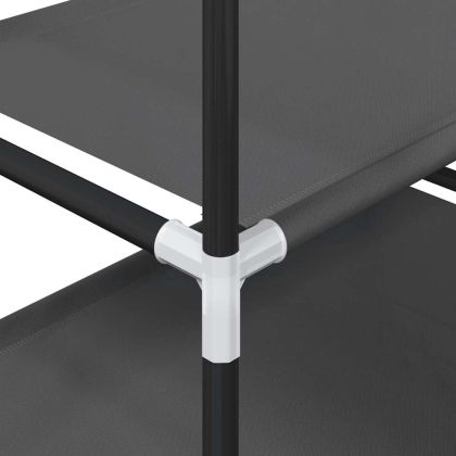 стелаж за обувки 5-етажен черен 44x28x94 см нетъкан текстил