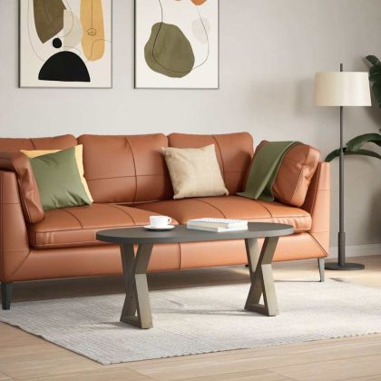 Крака за масичка за кафе, 2 бр., естествена стомана, 28 x (42-43,3) см, стомана