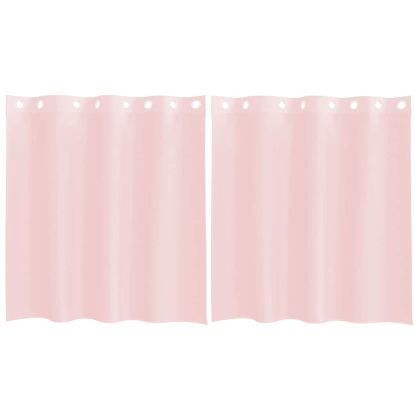Пердета от воал с втулки, 2 бр, светлорозово, 140x140 см
