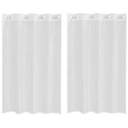 Пердета от воал с втулки, 2 бр, бяло