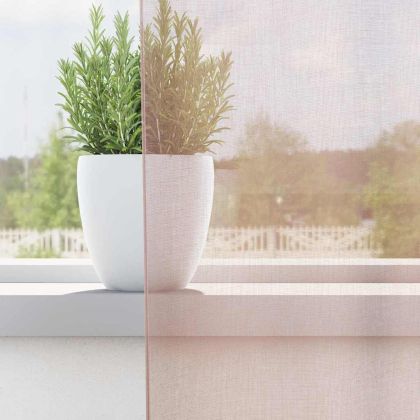 Пердета от воал с прът джобове, 2 бр, светлорозово