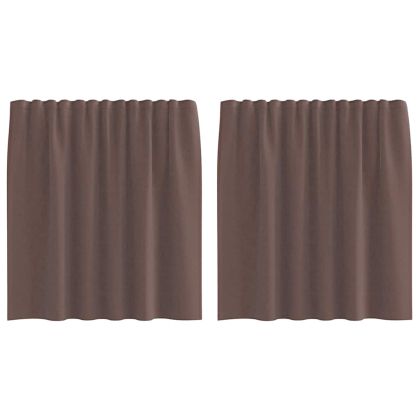 Пердета от воал с горна част, 2 бр, кафяво