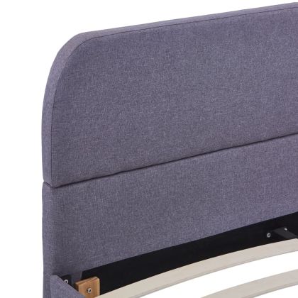 Рамка за легло без матрак, светлосива, плат, 135x190 см