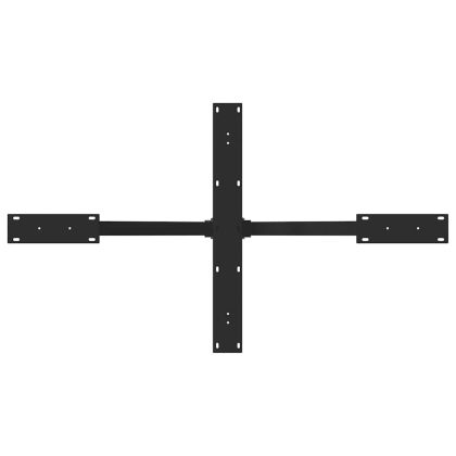 Крак за трапезна маса, форма на паяк, черен, 120x68x(72-73) см, стомана