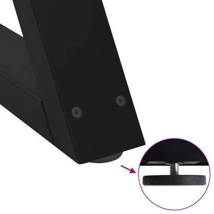 Крака за трапезна маса, 2 бр., черни, 60 x (72-73,3) см, стомана