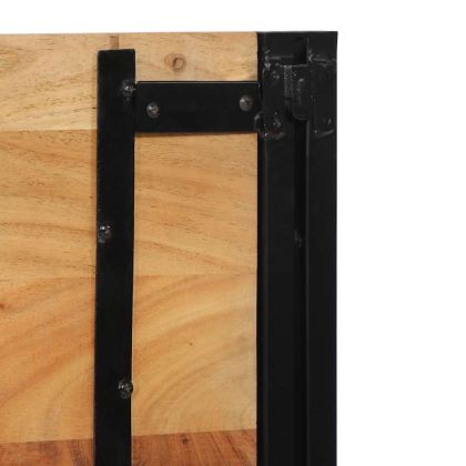 табла за глава 200 см масивна дървесина акация и желязо