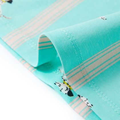 Детска пижама с къс ръкав, екрю, 128