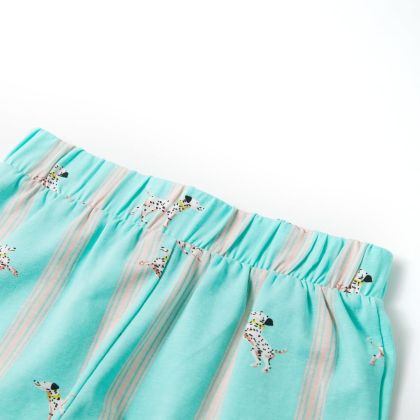 Детска пижама с къс ръкав, екрю, 128