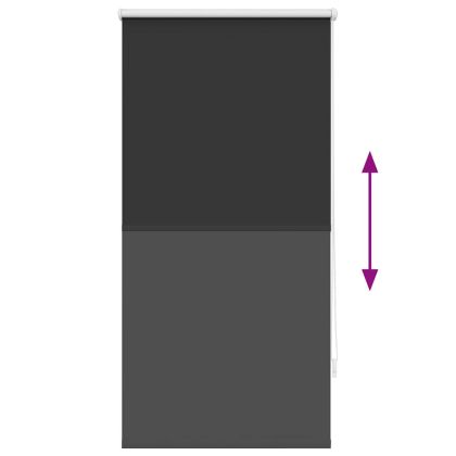 Затъмняваща ролетна щора, черна, 60 х 120 см