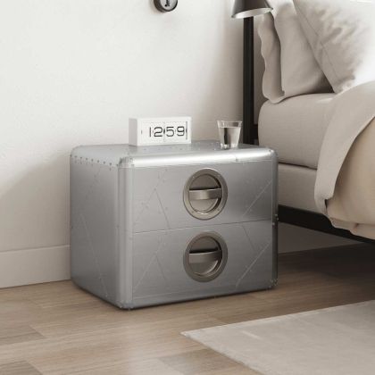 Авиаторна помощна маса с 2 чекмеджета, стил ретро самолет