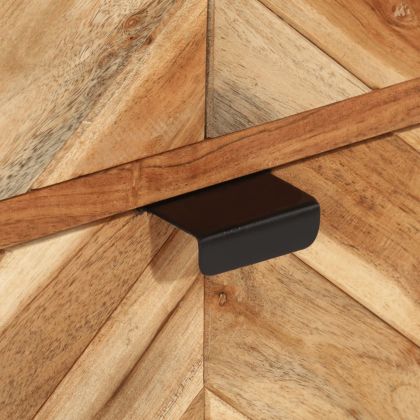 Шкаф за баня 40x30x100 см масивно акациево дърво и желязо