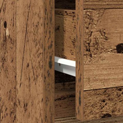 Бюфет с чекмеджета, старо дърво, 71x35x65 см, инженерно дърво