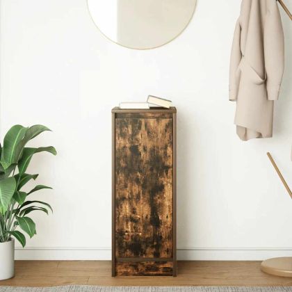 Сайдборд, опушен дъб, 29,5x34x76 см, инженерно дърво