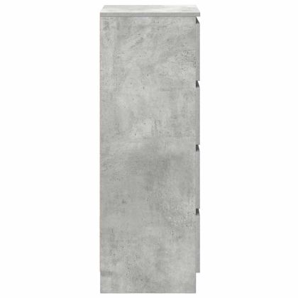 Сайдборд, бетонно сив, 37,5x35x99 см, инженерно дърво