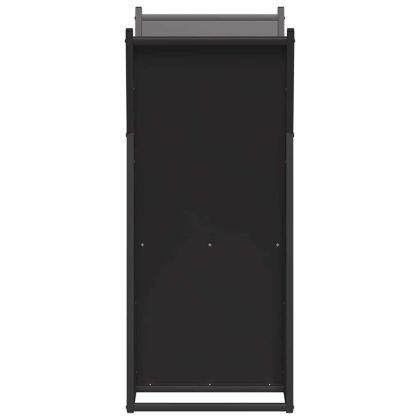 Стойка за дърва, черна, 69,5x35x81 см, студеновалцувана стомана