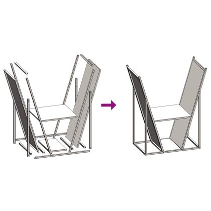 Стойка за дърва, черна, 69,5x35x81 см, студеновалцувана стомана