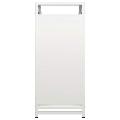 Стойка за дърва, бяла, 44x28x65 см, студеновалцувана стомана