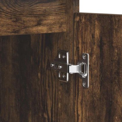 Бюфет с чекмеджета, опушен дъб 100,5x35x98,5 см инженерно дърво