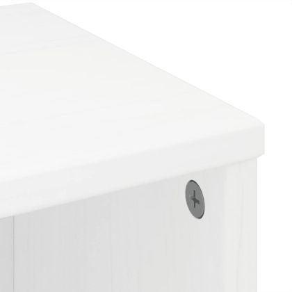 Странични шкафове 6 бр. ODDA Бял 40x24x79 cm борово дърво масив