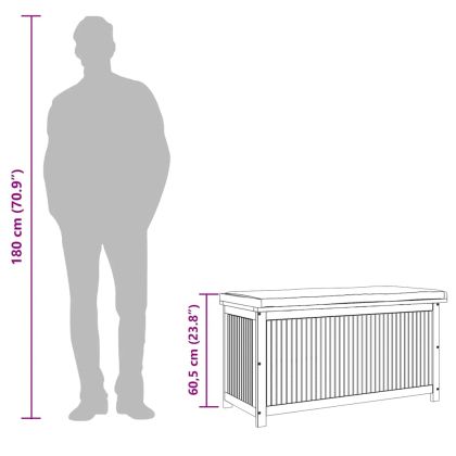 Градинска ракла, 113x50x60,5 см, акация масив