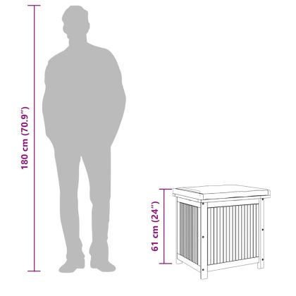 Градинска ракла, 60x50x61 см, акация масив