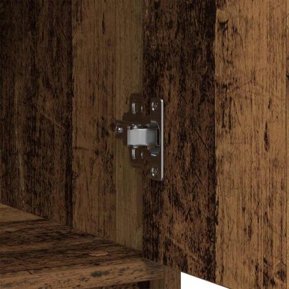 Бюфет с чекмеджета, старо дърво, 80x34x76 см, инженерно дърво