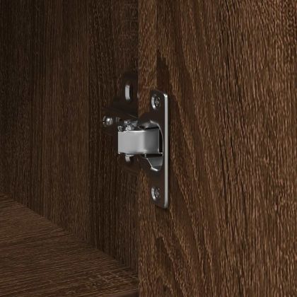 Бюфет с чекмеджета, кафяв дъб 101x35x76 см инженерно дърво