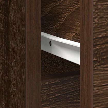 Бюфет с чекмеджета, кафяв дъб 101x35x76 см инженерно дърво