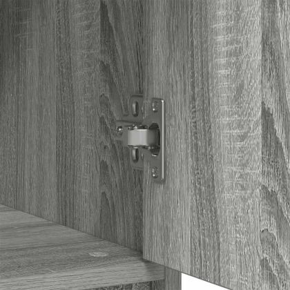 Бюфет с чекмеджета, сив сонома 80x34x76 см инженерно дърво