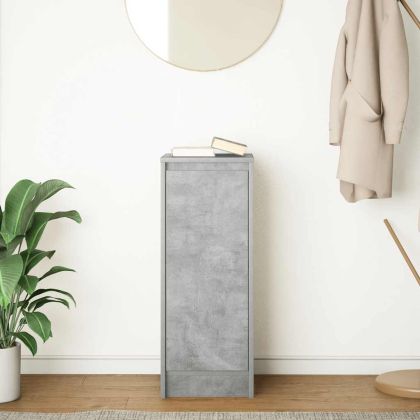 Сайдборд, бетонно сив, 29,5x34x76 см, инженерно дърво