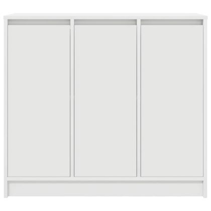 Сайдборд, бял, 85x34x76 см, инженерно дърво