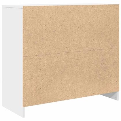 Сайдборд, бял, 85x34x76 см, инженерно дърво
