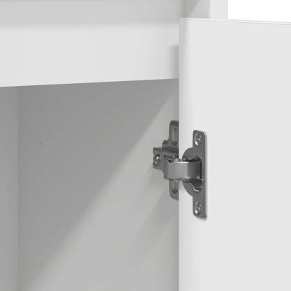 Сайдборд, бял, 85x34x76 см, инженерно дърво