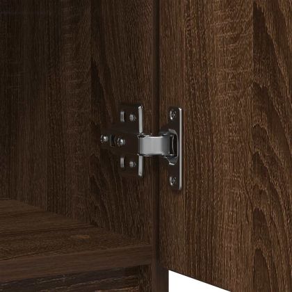 Бюфет с чекмеджета, кафяв дъб 71x35x65 см инженерно дърво