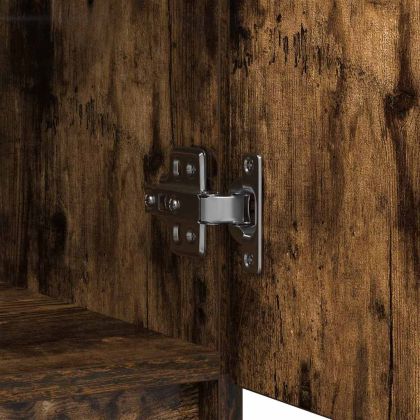 Бюфет с чекмеджета, опушен дъб, 71x35x65 см, инженерно дърво