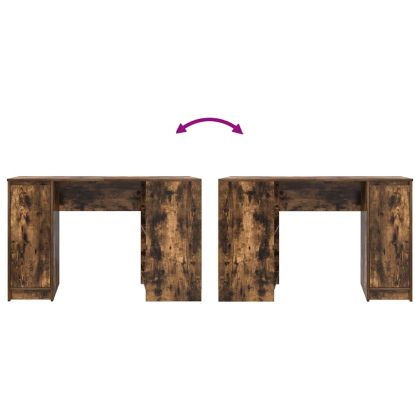 Бюро, опушен дъб, 120x42x76 см, инженерно дърво