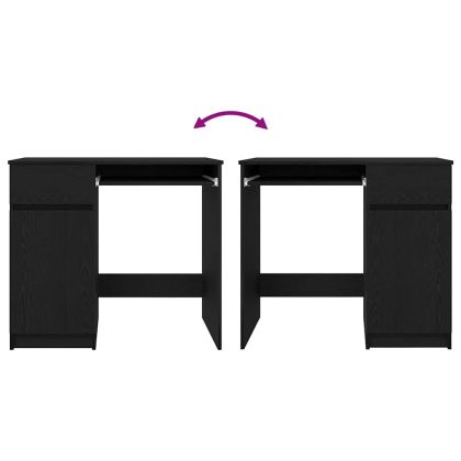 Бюро, Черен дъб, 86x49x76 cm, инженерно дърво