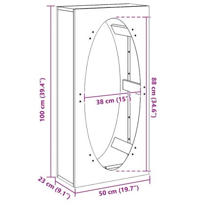 Стойка за дърва, 50x23x100 см, студеновалцувана стомана