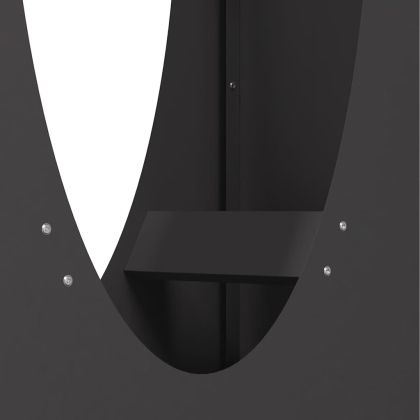 Стойка за дърва, черна, 50x23x100 см, студеновалцувана стомана