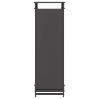 Стойка за дърва, черна, 44x28x90 см, студеновалцувана стомана