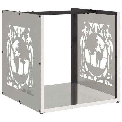 Стойка за дърва за огрев, 40x40x40 см, неръждаема стомана