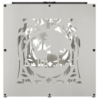 Стойка за дърва за огрев, 40x40x40 см, неръждаема стомана