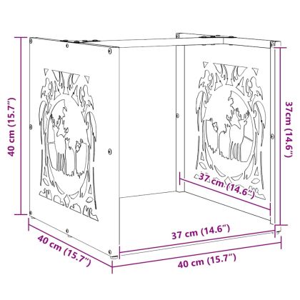 Стойка за дърва за огрев, 40x40x40 см, неръждаема стомана