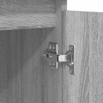 Бюфет с чекмеджета, сив сонома, 100,5x35x76 см, инженерно дърво