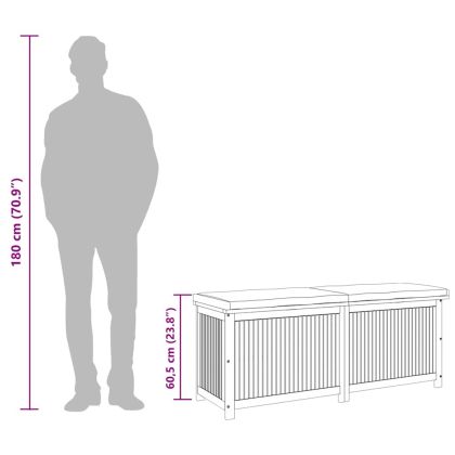 Градинска ракла, 150x50x60,5 см, акация масив