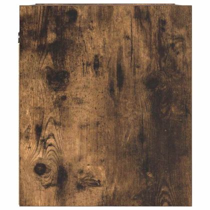 Нощно шкафче за стенен монтаж, опушен дъб, 38x34x40 см