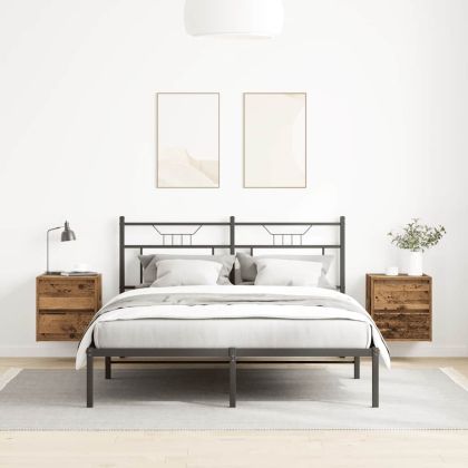 Нощни шкафчета за стенен монтаж, 2 бр, старо дърво, 38x34x40 см