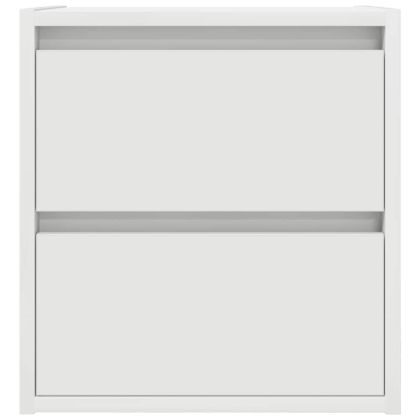 Нощни шкафчета за стенен монтаж, 2 бр, бели, 38x34x40 см
