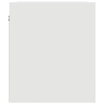 Нощни шкафчета за стенен монтаж, 2 бр, бели, 38x34x40 см